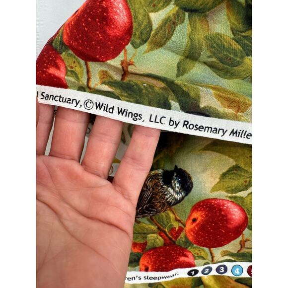 Wild Wings Fabric Yardage Birds on Branches with Fruit Rosemary Millette Fabric - Picture 10 of 12